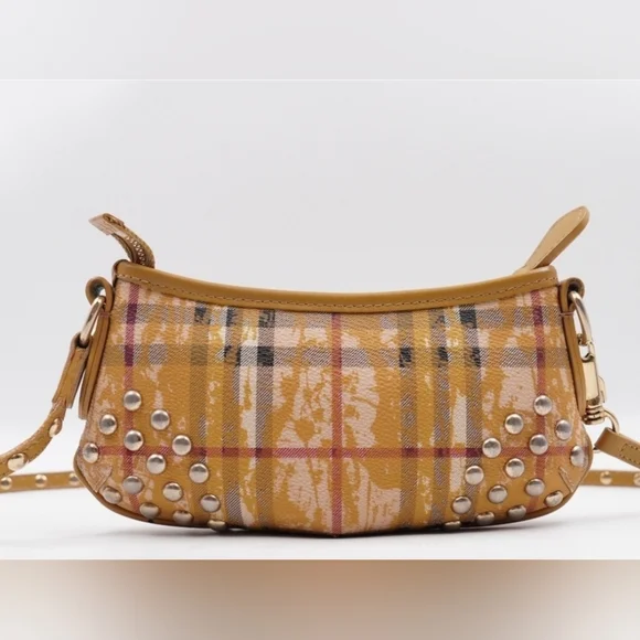 Burberry Haymarket Check Coated Canvas Studded Canterbury - Picture 2 of 11